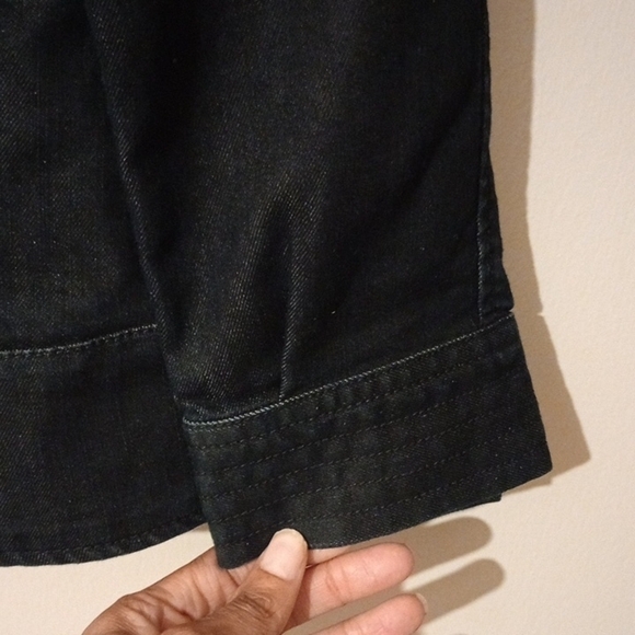 Women's Black Apostrophe Stretch Denim Jacket Size Small - Picture 3 of 5
